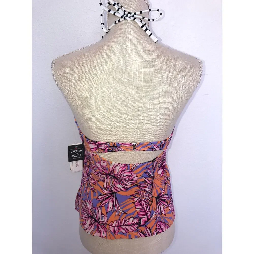 Salt + Cove Hawaii High Neck Halter Tankini Top - XS